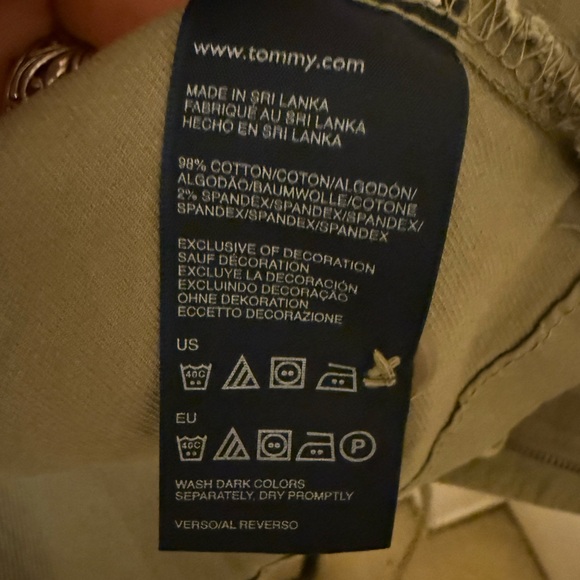 Tommy Hilfiger Olive Green Utility Jacket — Drawstring Waist, Front Zips & Snaps - Picture 7 of 9